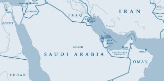 GCC countries on map